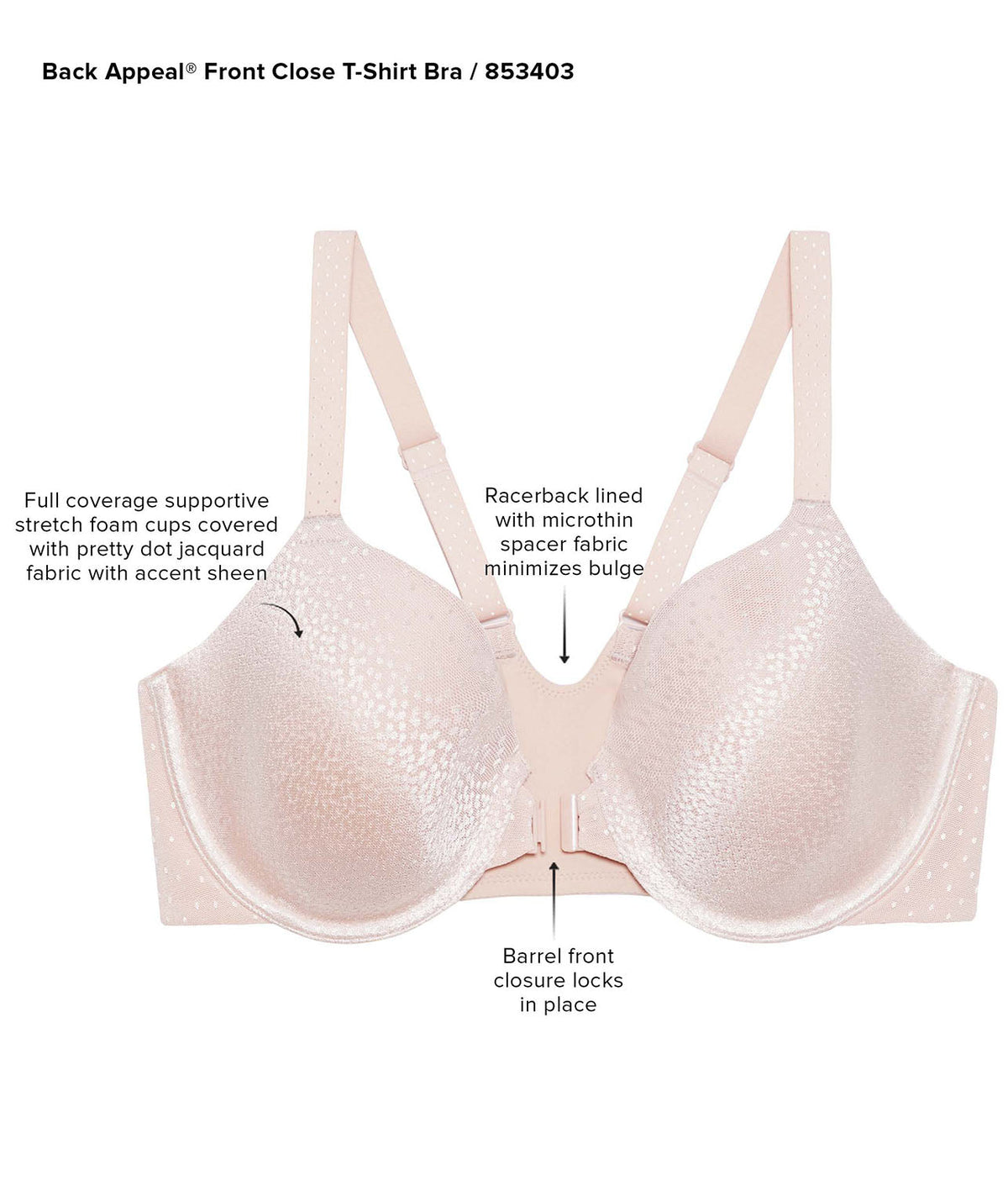 Back Appeal™ Front-Close T-Shirt Bra
