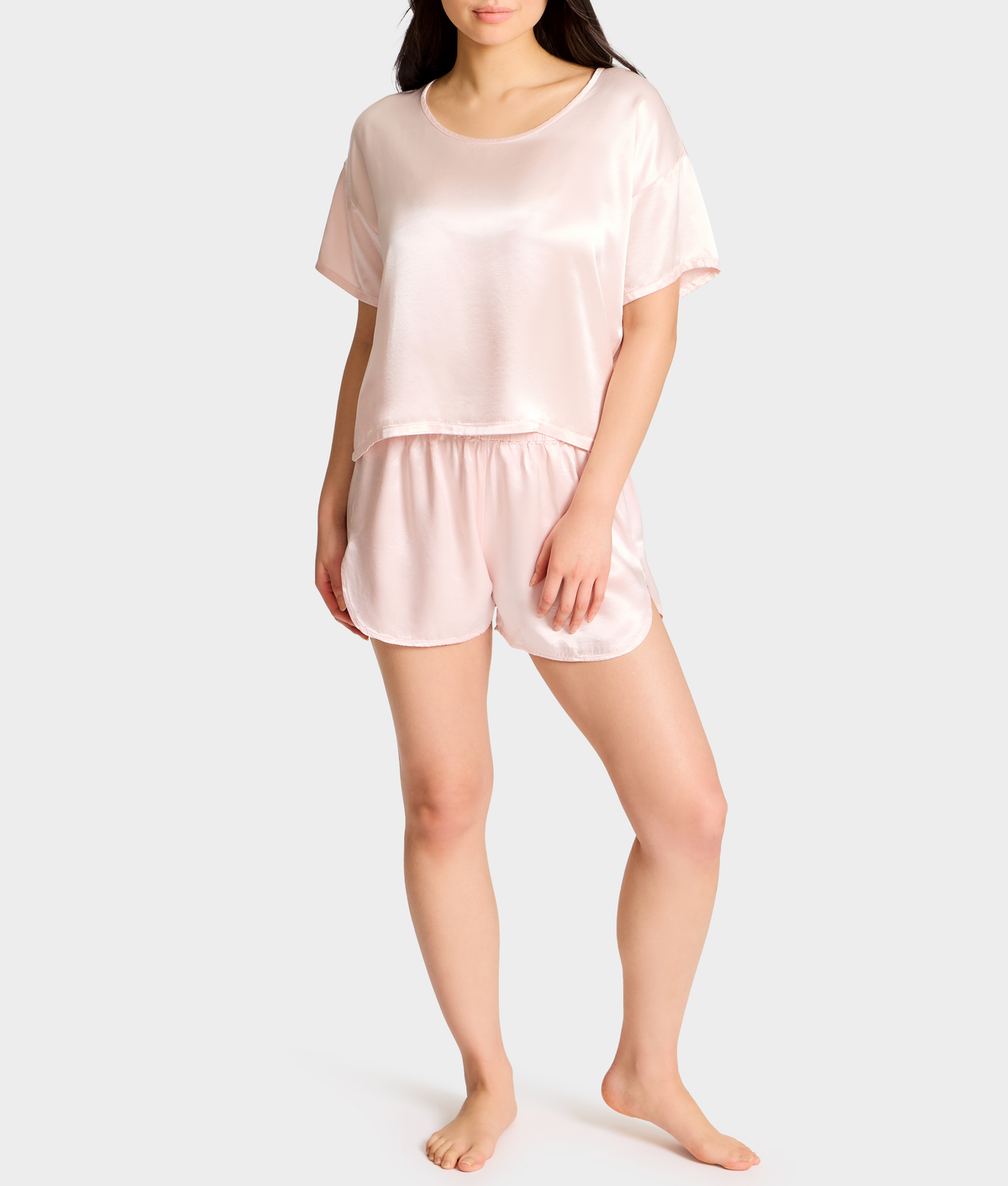 Brie Satin Short Sleeve Tee