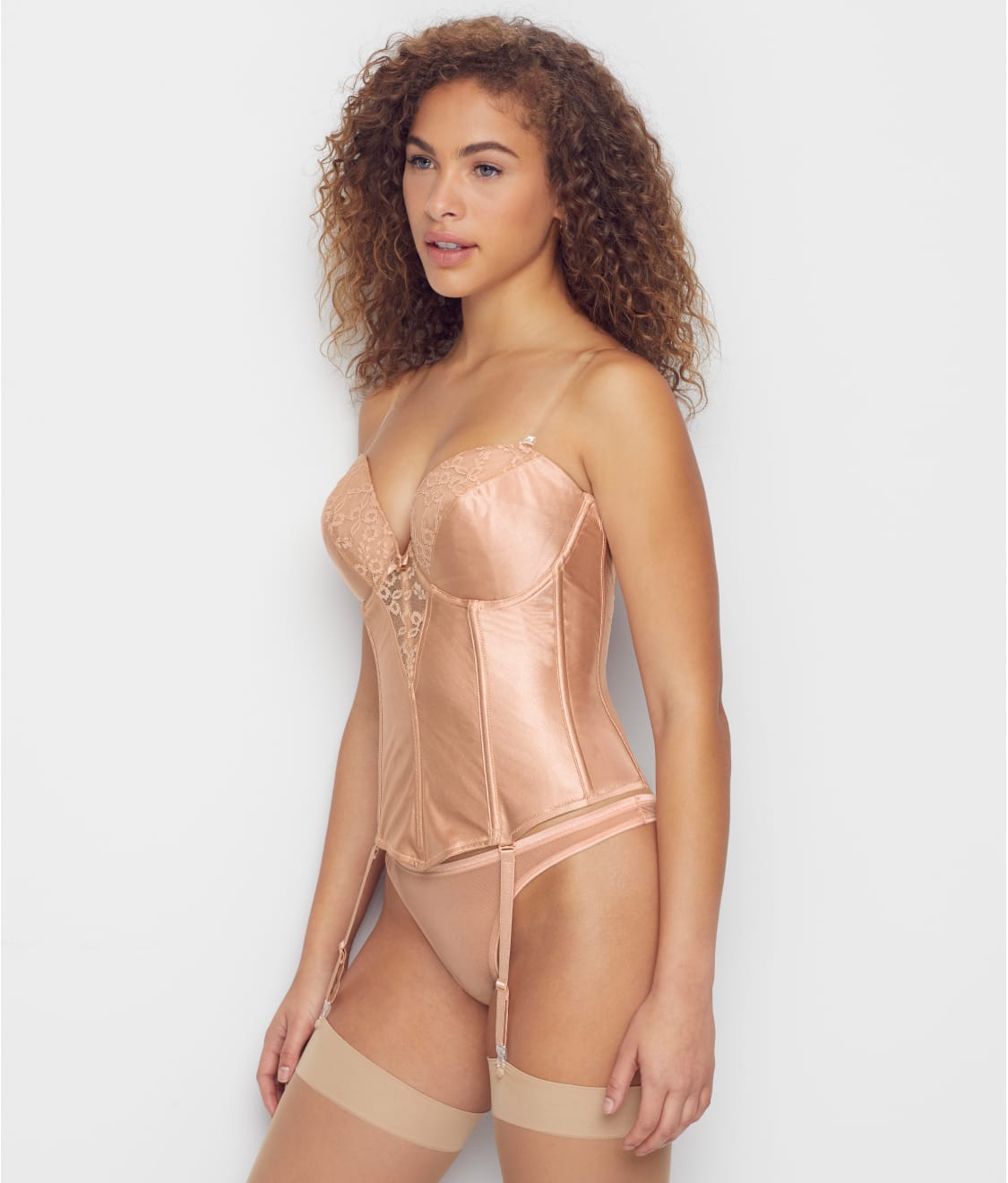 Strapless Plunge Backless Bustier