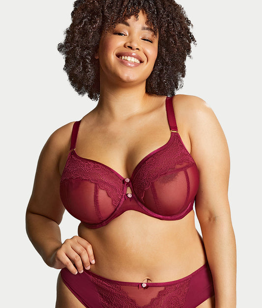 Natalia Full Coverage Lace Sheer Bra