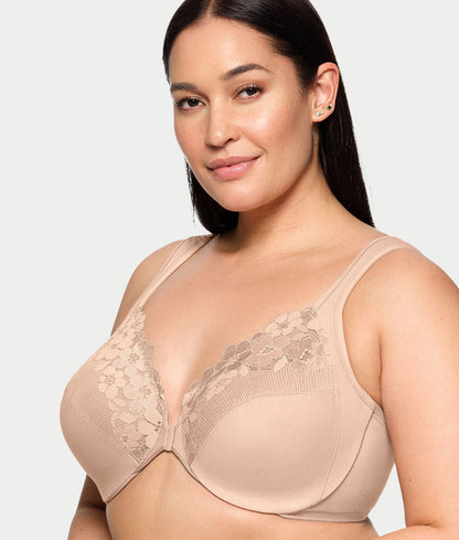 WonderWire Front-Close Cotton Bra