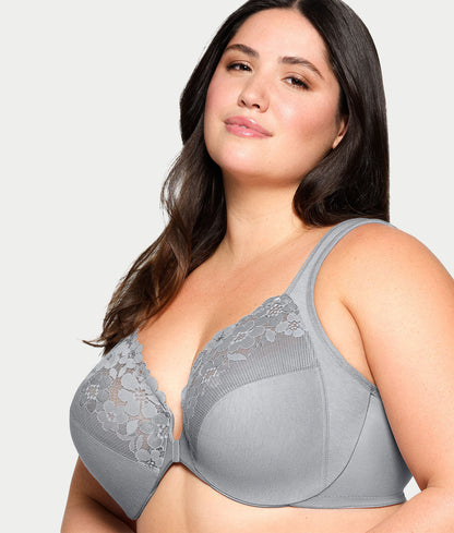 WonderWire Front-Close Cotton Bra