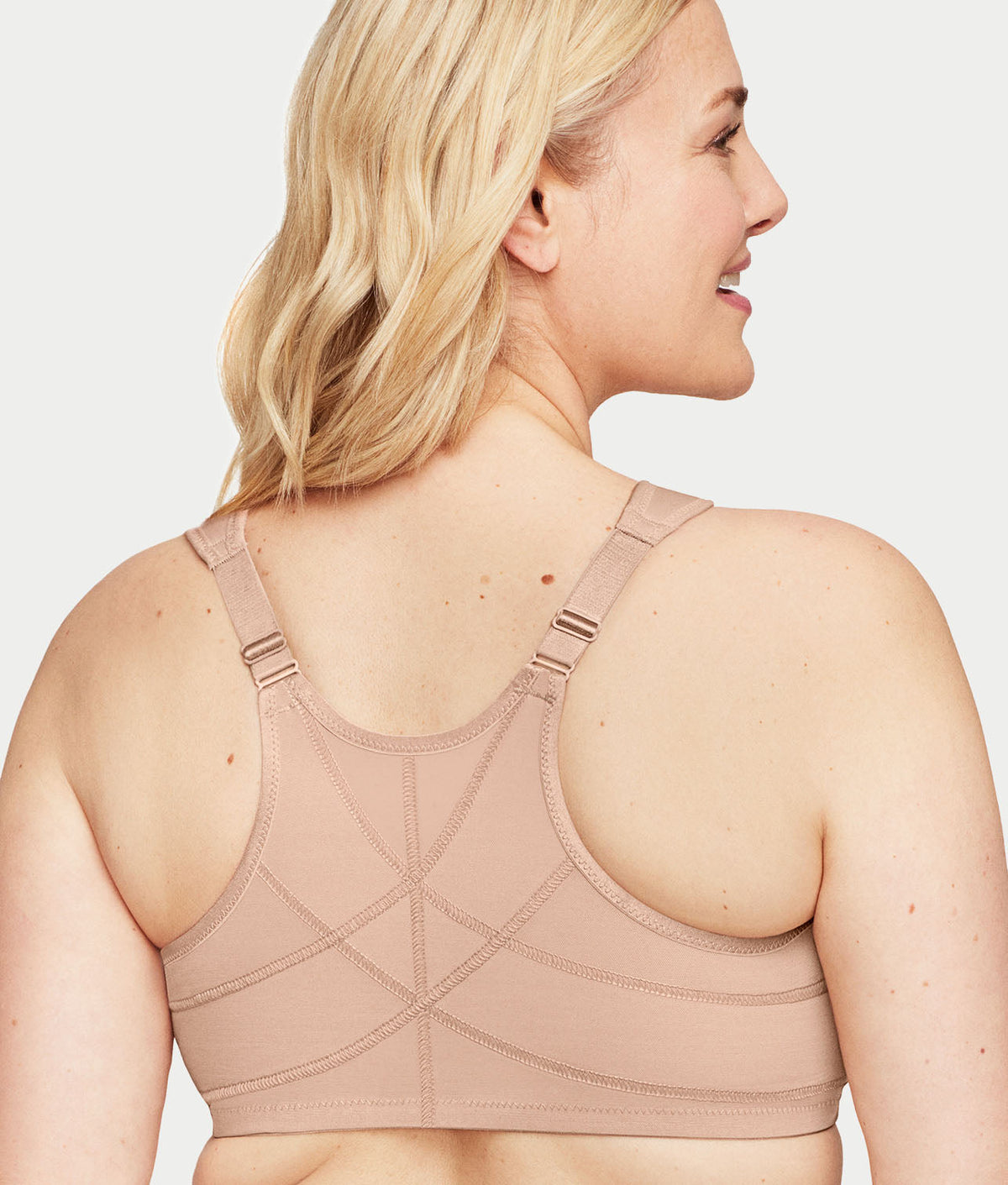 WonderWire Front-Close Posture Back Lace Bra