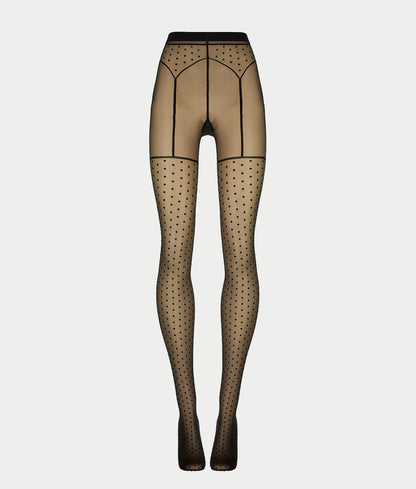 Dotted Garter Belt Tights