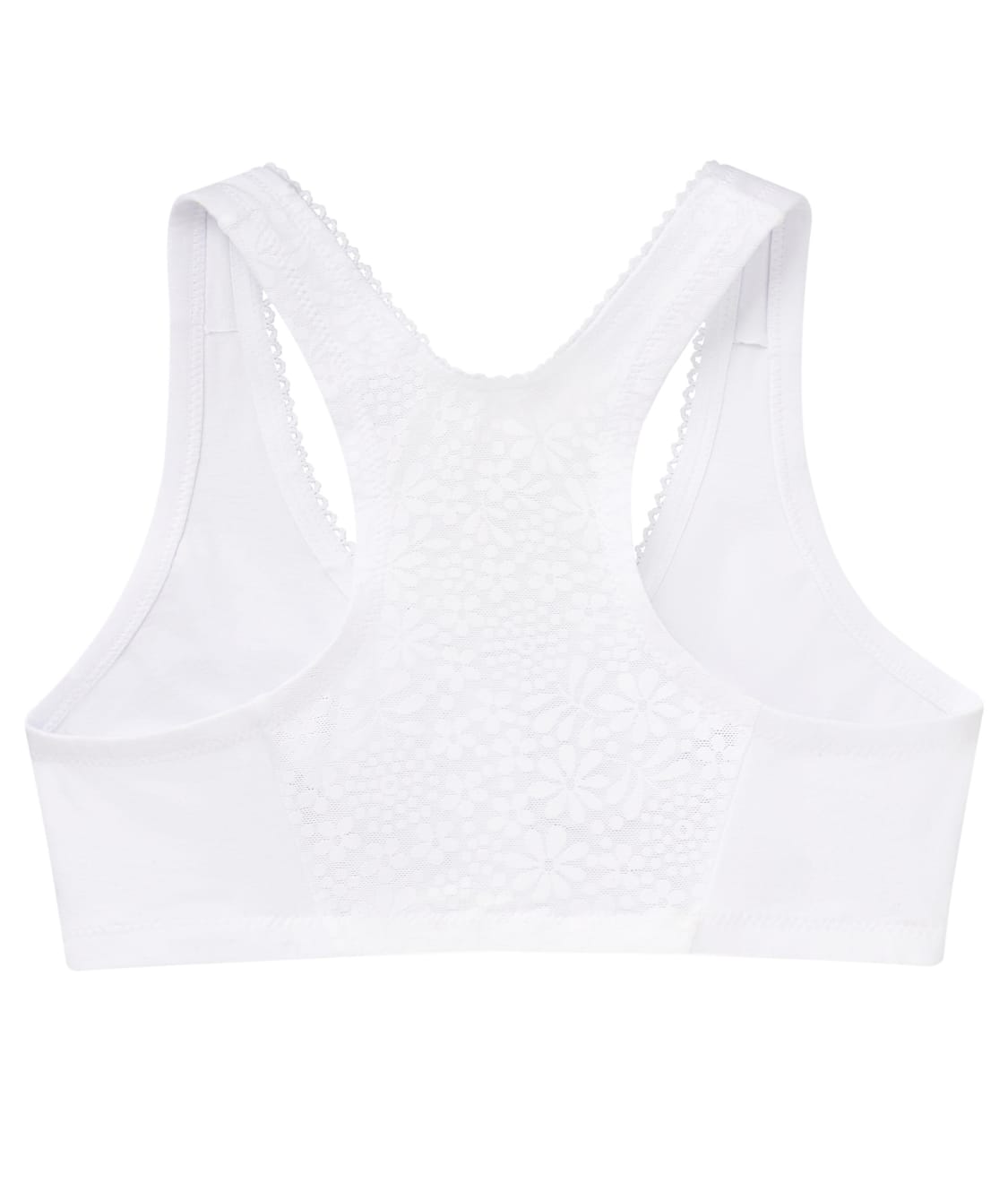 Front-Close Cotton T-Back Wire-Free Comfort Bra