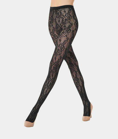 Infinite Rose Net Tights