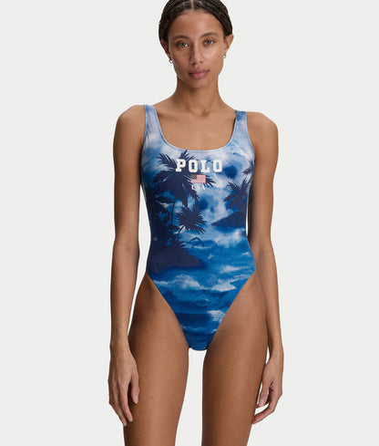 Scenic Scoop Tank One-Piece Swimsuit