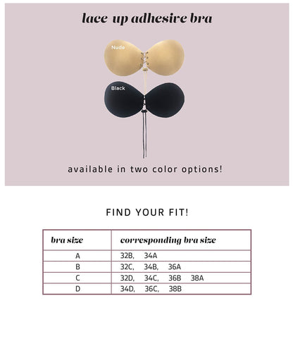Lace-Up Adhesive Bra