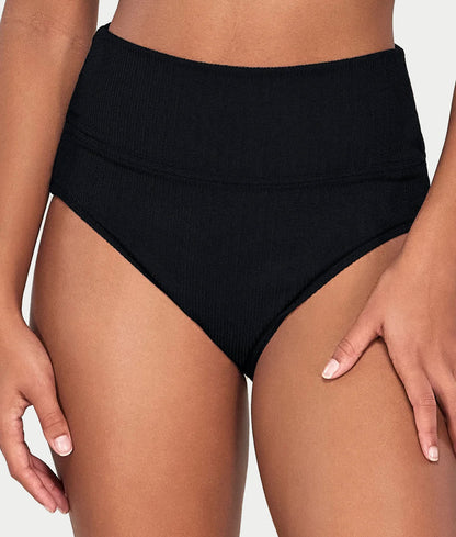 Pacifica Hannah Fold-Over High-Waist Bikini Bottom