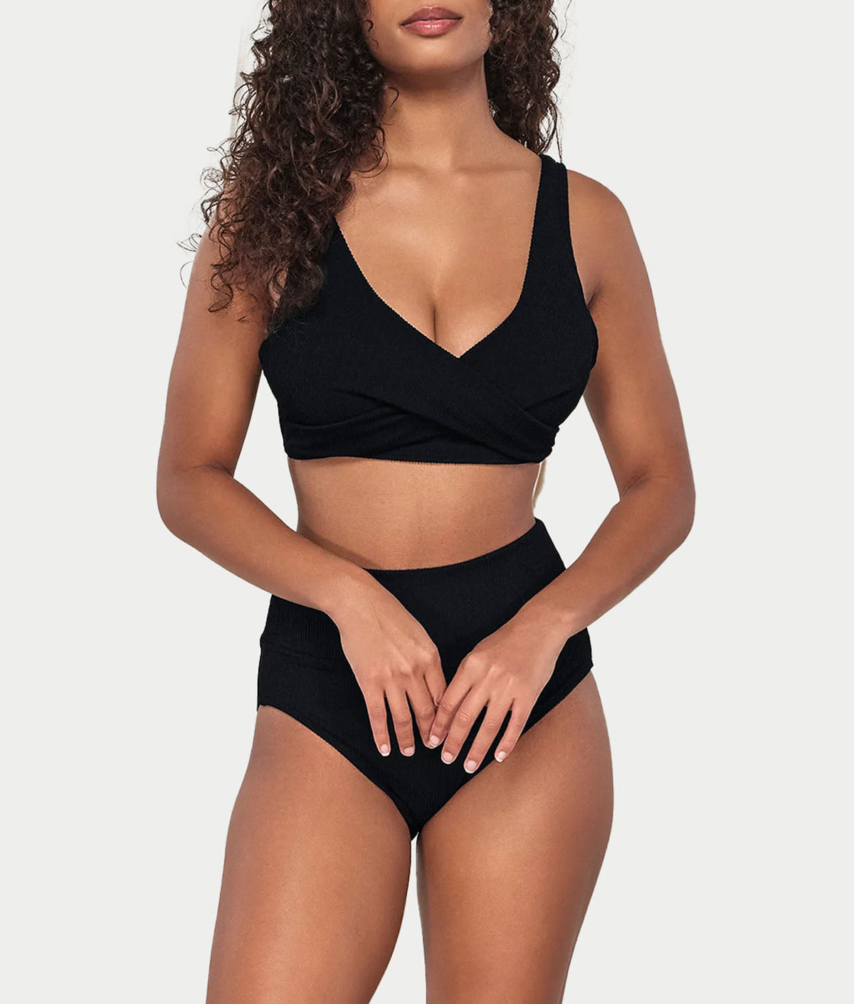 Pacifica Hannah Fold-Over High-Waist Bikini Bottom