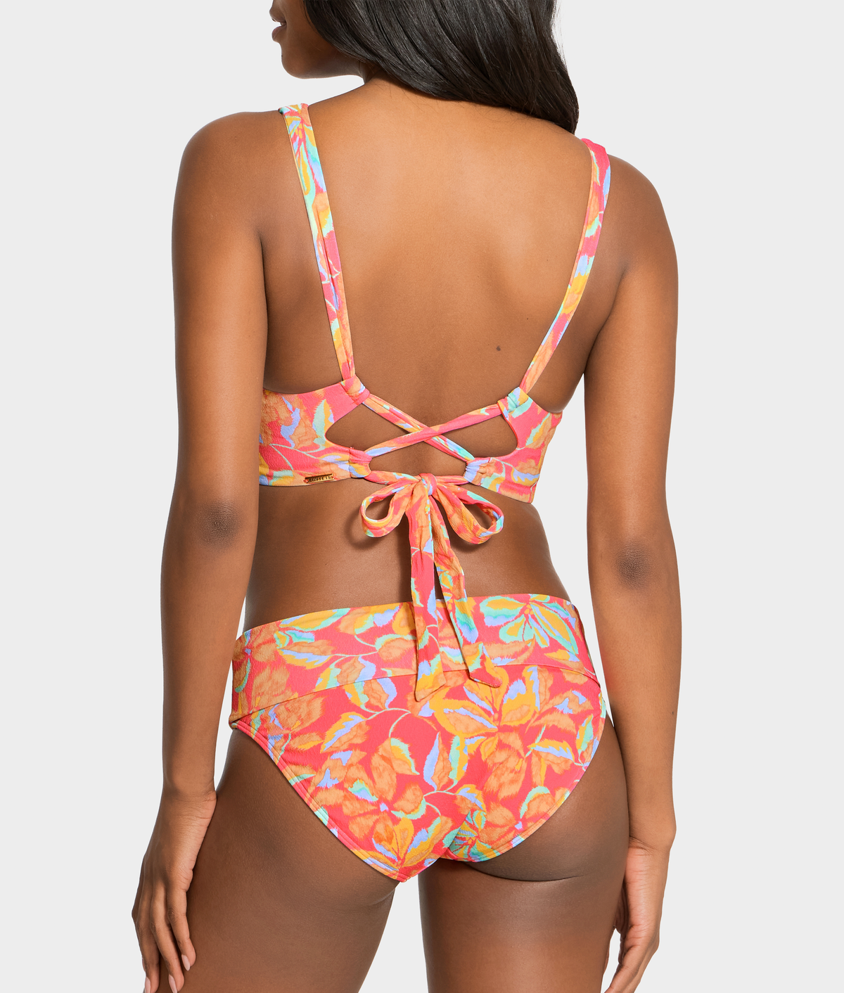 Hannah Fold-Over High-Waist Bikini Bottom