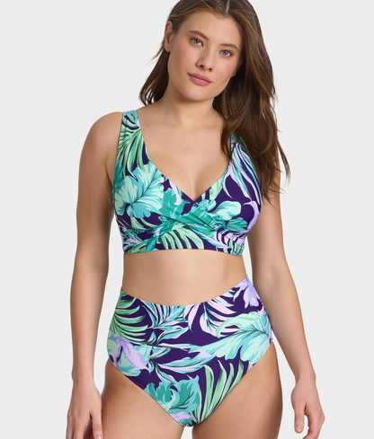 Hannah Fold-Over High-Waist Bikini Bottom