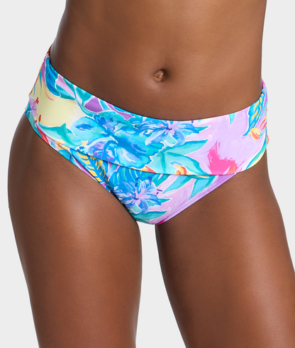 Hannah Fold-Over High-Waist Bikini Bottom