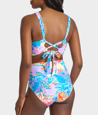 Hannah Fold-Over High-Waist Bikini Bottom