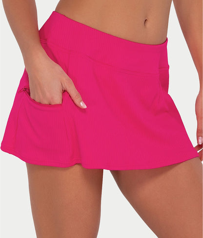 Sporty Skirted Bikini Bottom