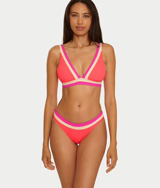 Coast Line Plunge Bikini Top