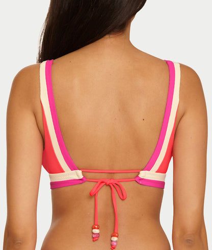 Coast Line Plunge Bikini Top