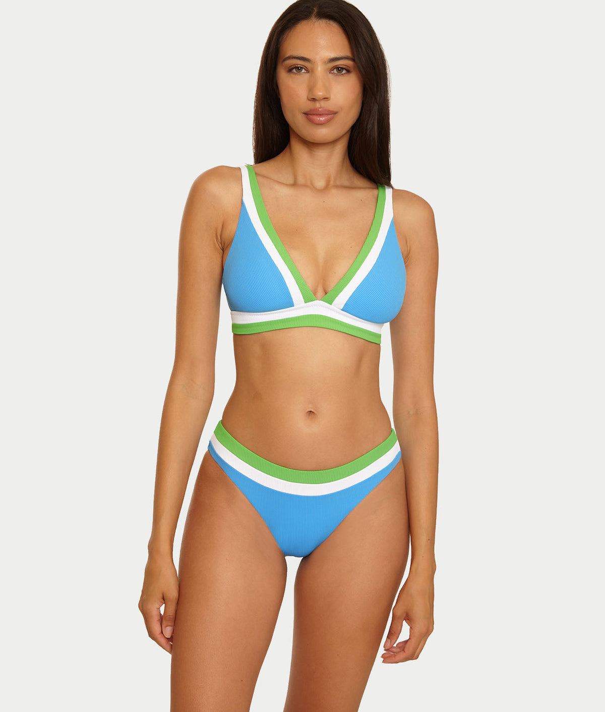 Coast Line Plunge Bikini Top