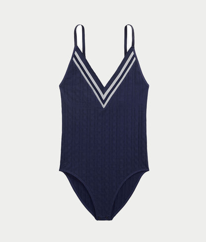 Cricket Cable Texture V-Neck Bodysuit