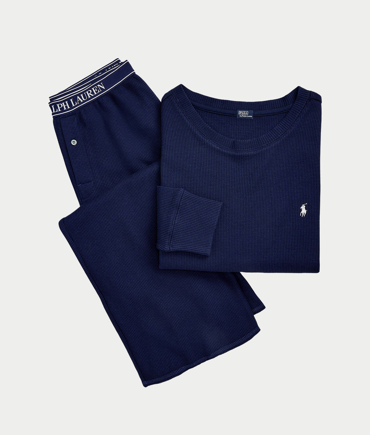 Club Waffle Knit Long Sleeve Pajama Set