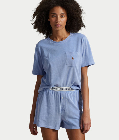 Oxford Knit Pajama Shorts Set