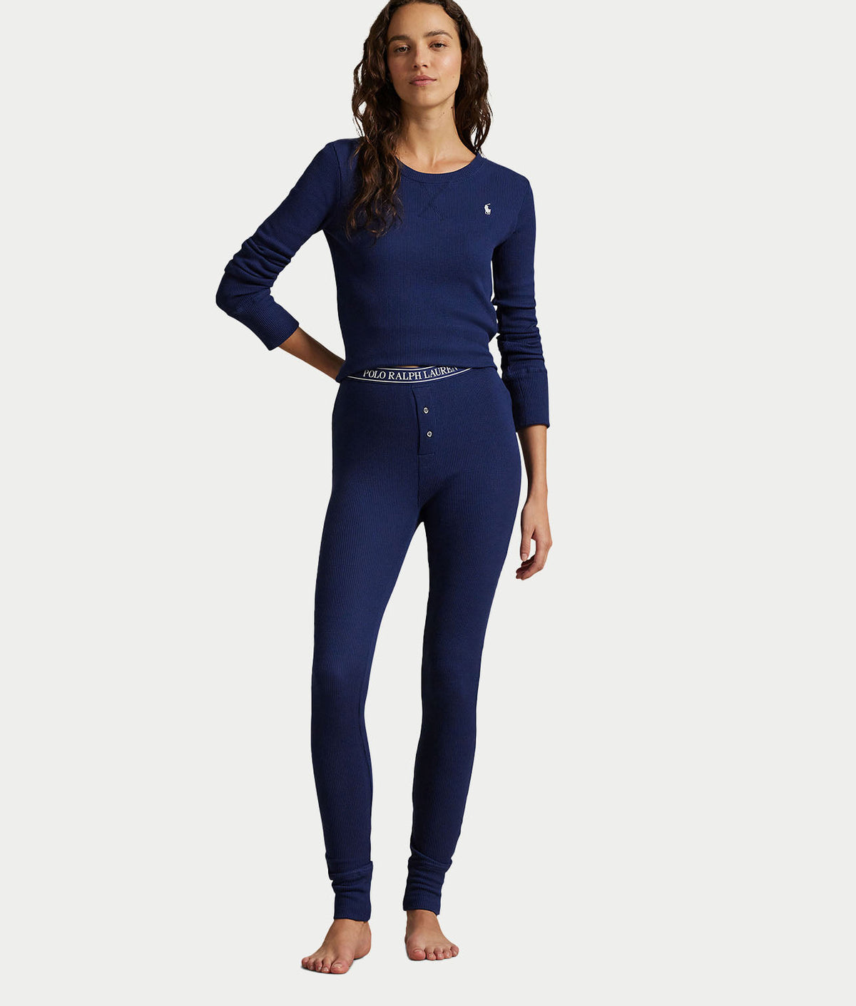 Waffle Knit Jogger Pajama Set