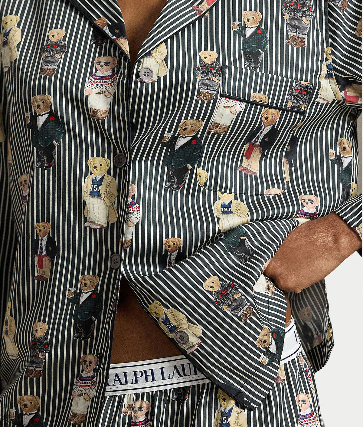 Heritage Polo Bear Woven Pajama Set