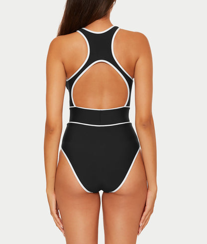Sport Mode High-Neck One-Piece