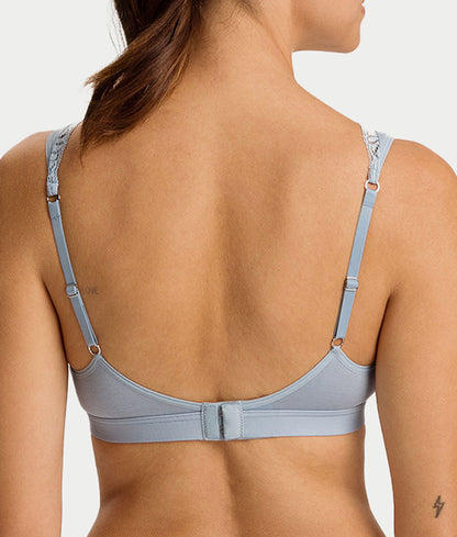 Cotton Delight Lace Trim Cotton Soft Cup Bra
