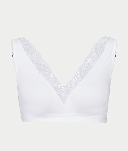 Cotton Delight Lace Trim Cotton Soft Cup Bra
