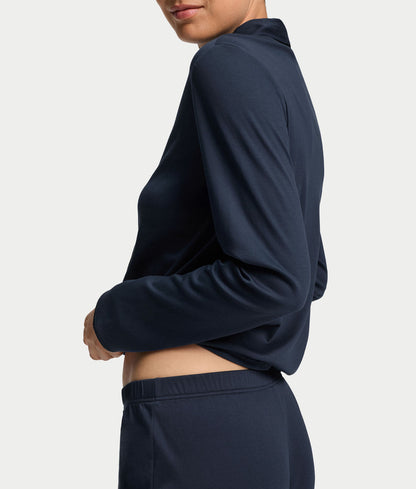 Cotton Silk Long Sleeve Pajama Set