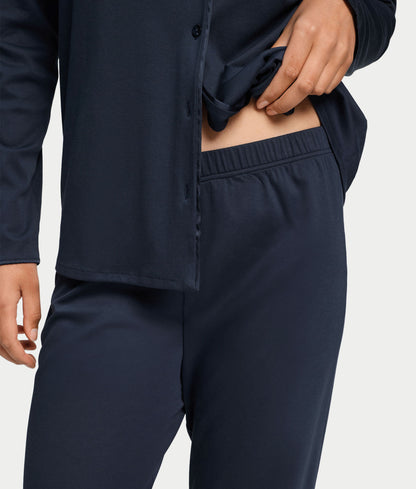 Cotton Silk Long Sleeve Pajama Set