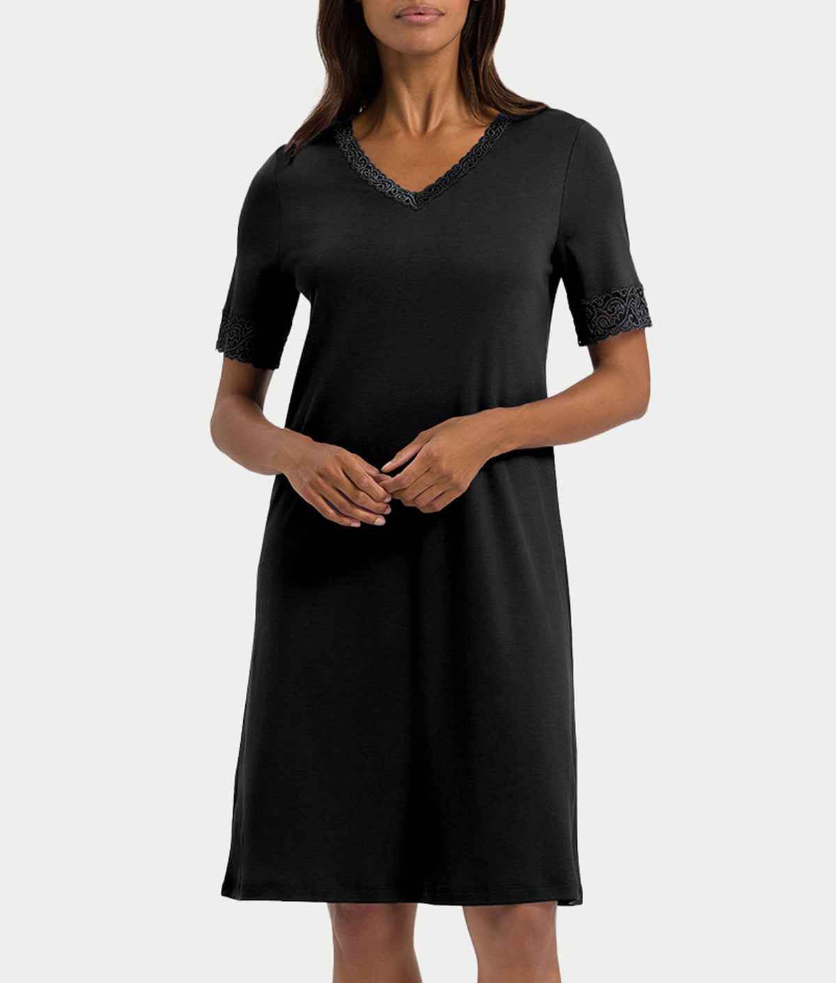 Moments Lace Trim Cotton Nightgown