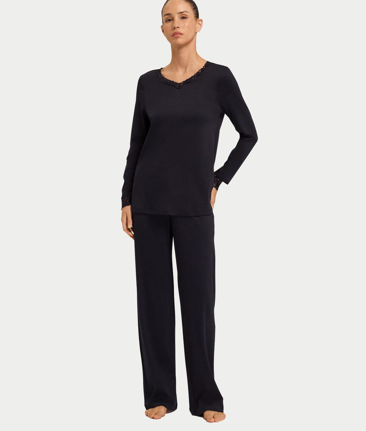 Moments Lace Trim Cotton Pajama Set