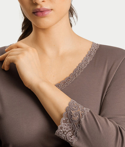 Moments Lace Trim Cotton Nightgown