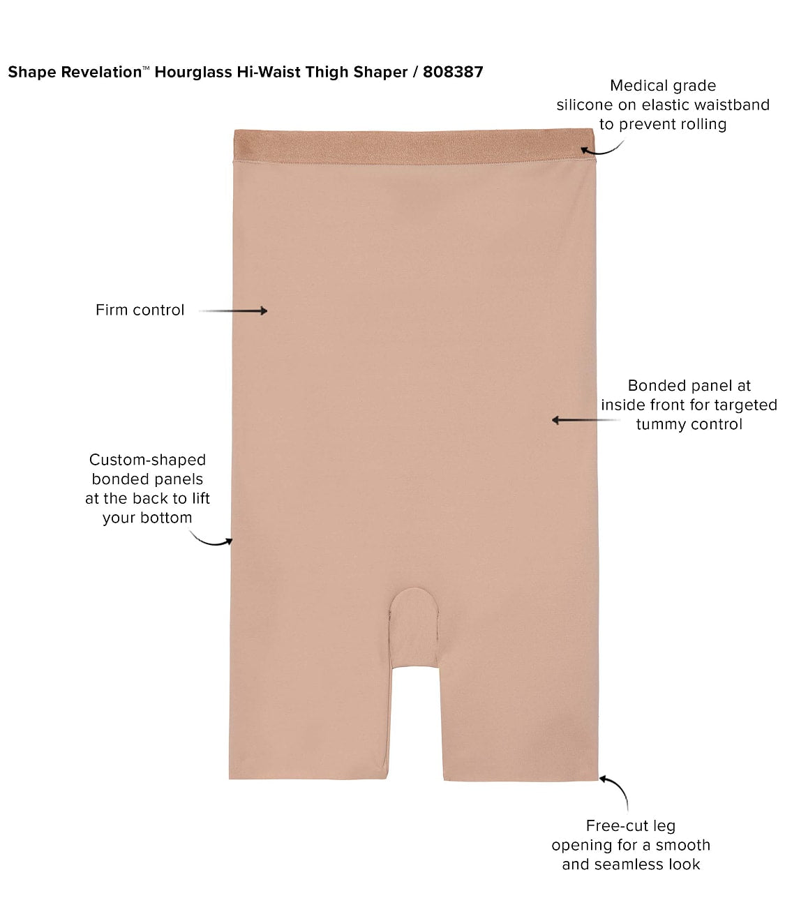 Shape Revelation Firm Control Hourglass High-Waist Thigh Shaper