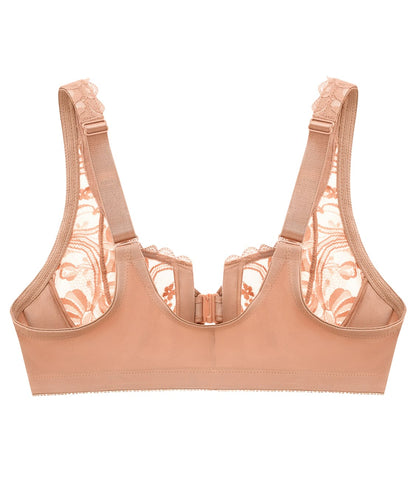 WonderWire Front-Close Stretch Lace Bra