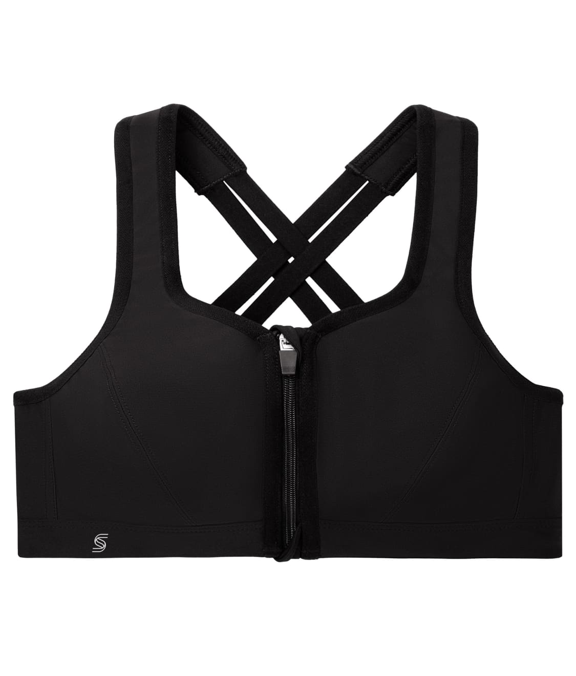 Zip-Up Front-Close Wire-Free Sports Bra