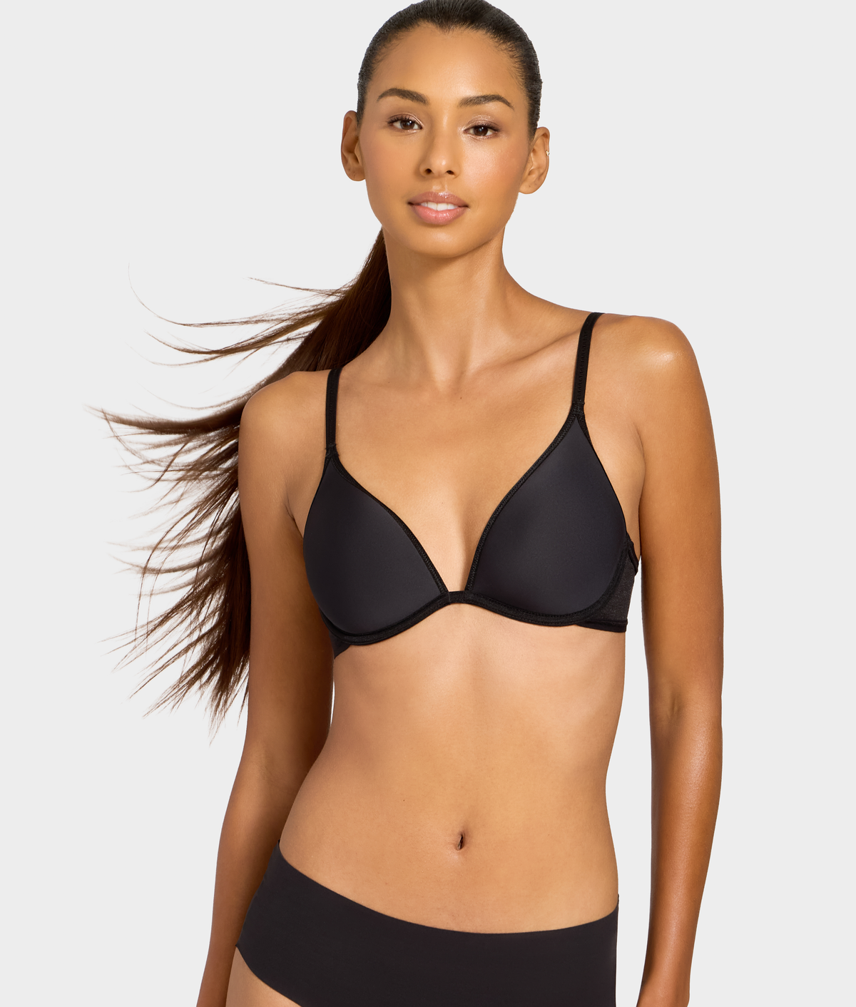 Full Transparency Plunge Spacer T-Shirt Bra