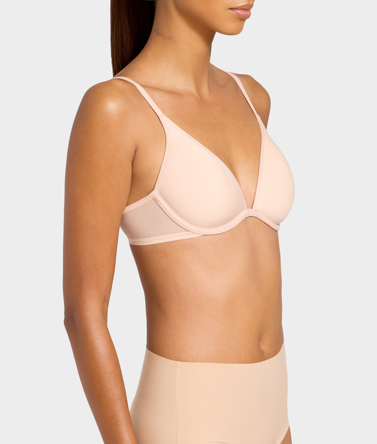 Full Transparency Plunge Spacer T-Shirt Bra