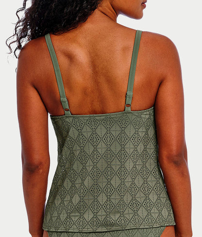 Nomad Nights Underwire Plunge Tankini Top