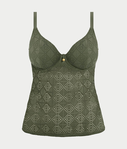 Nomad Nights Underwire Plunge Tankini Top