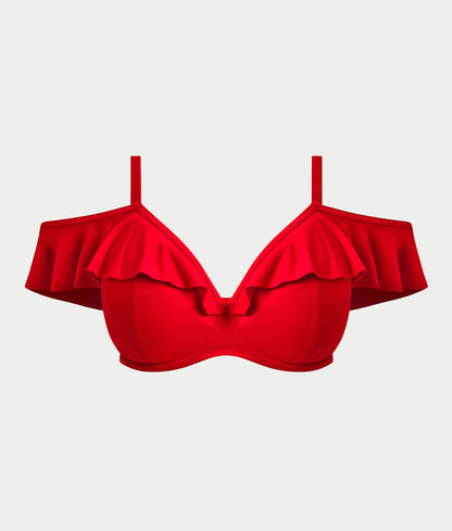 Plus Size Plain Sailing Bardot Bikini Top
