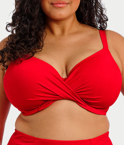 Plus Size Plain Sailing Twist Bikini Top