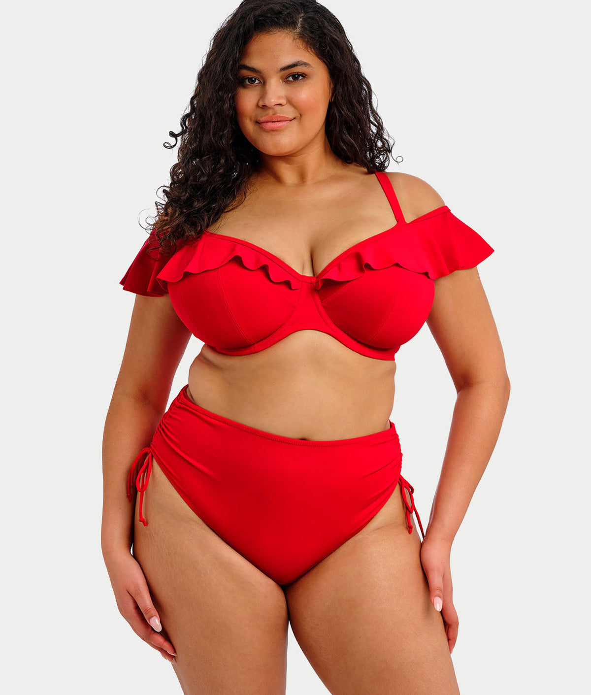 Plus Size Plain Sailing Adjustable Bikini Bottom