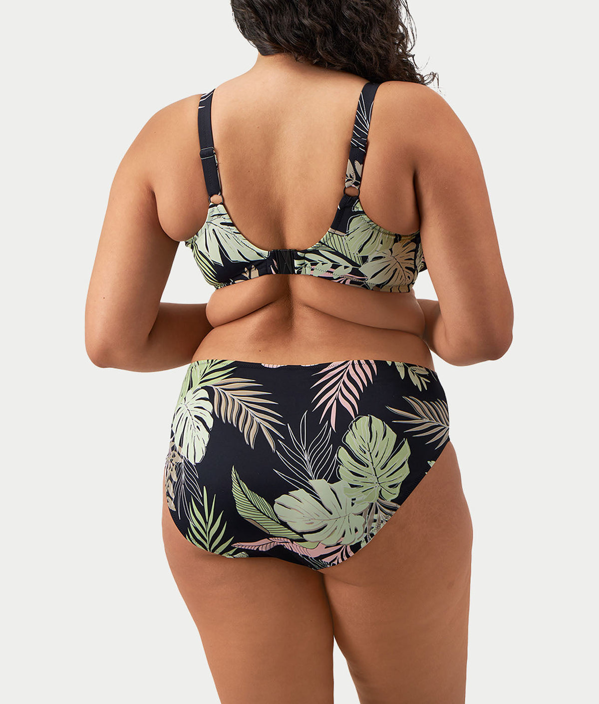Plus Size Tropical Retreat Mid-Rise Bikini Bottom