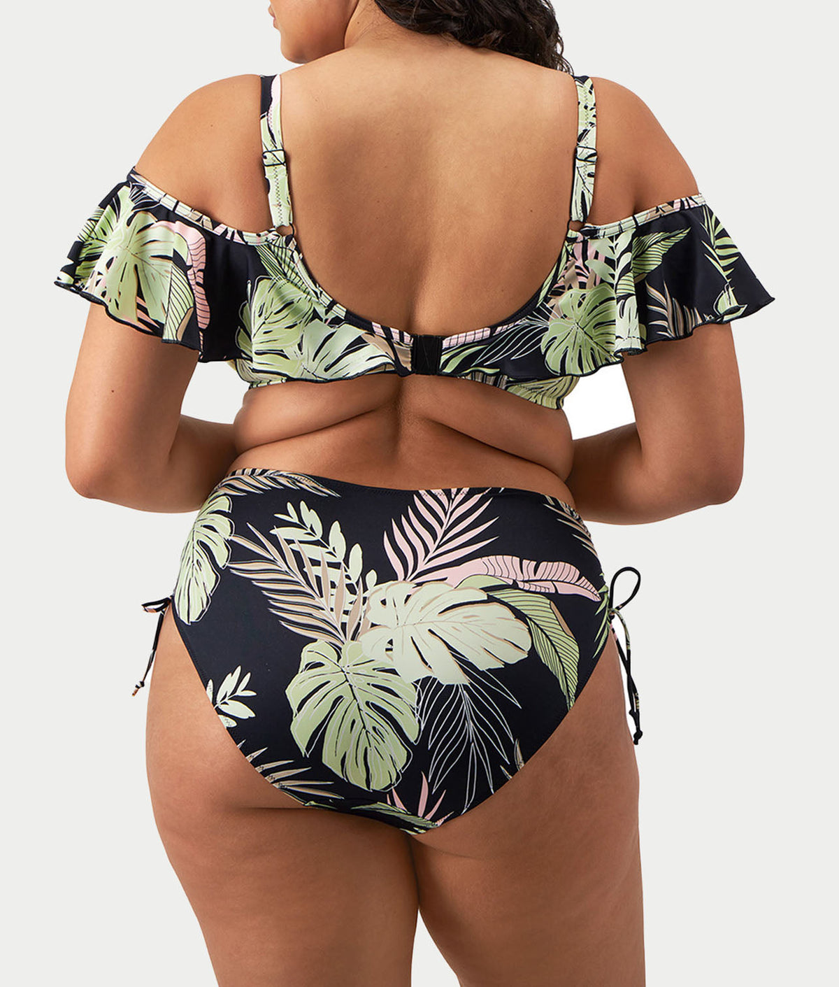 Plus Size Tropical Retreat Adjustable Bikini Bottom