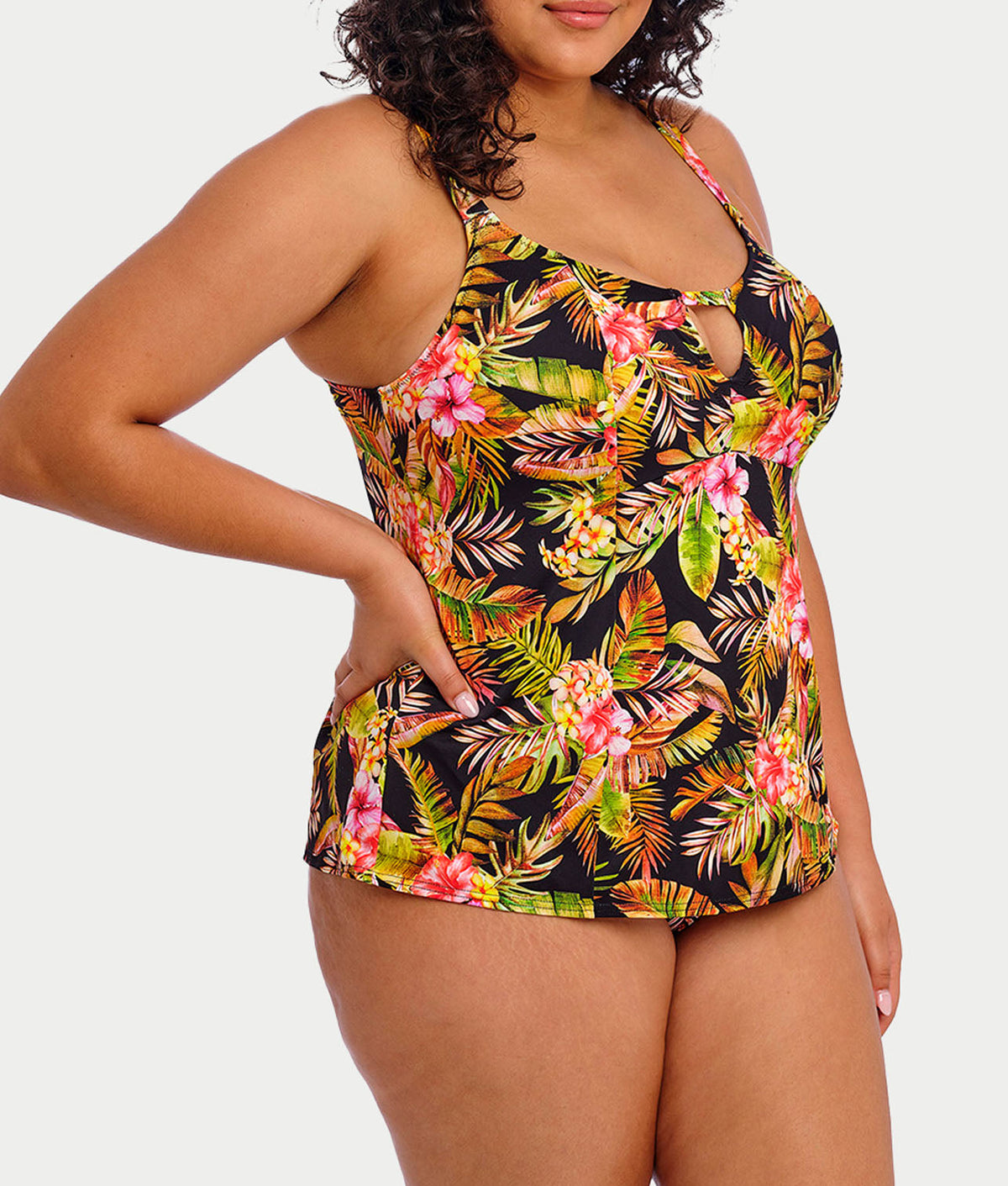 Plus Size Tiger Valley Tankini Top