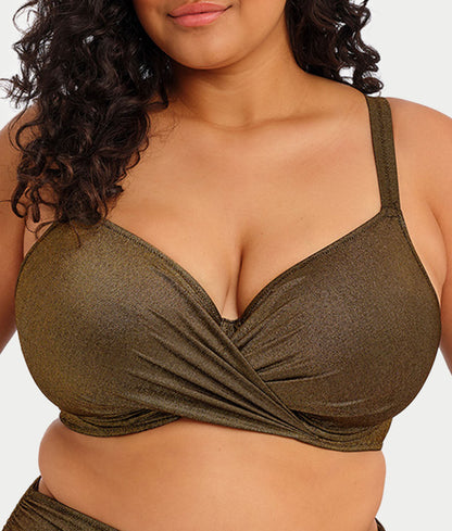 Plus Size Sunset Shimmer Plunge Bikini Top