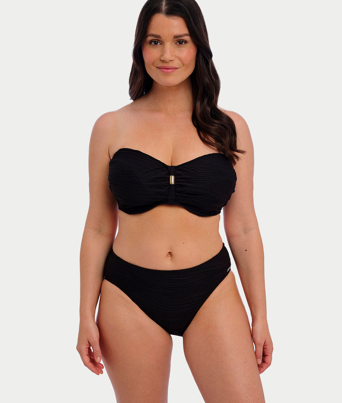 Beach Waves Mid Rise Bikini Bottom